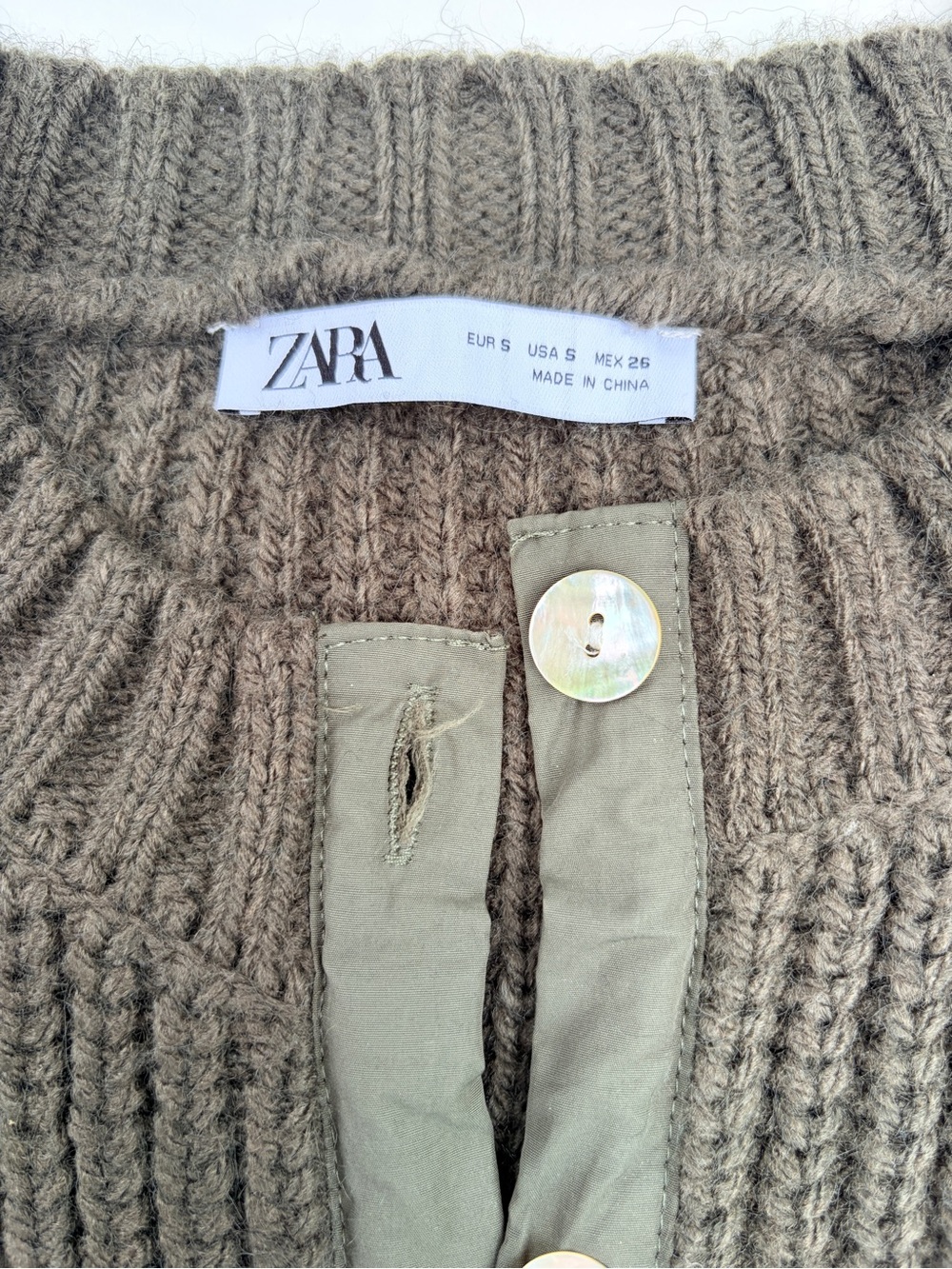 Zara Women's Knit Jeans - Brown